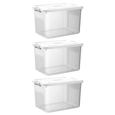 BangJiaShi 幫家適 掀蓋式透明收納箱, 透白, 3個