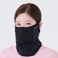 IT'S GOOD 10 防紫外線涼感高爾夫口罩 使用Hyosung aqua-x布料 呼吸舒適 鳥嘴I型時尚口罩, 黑色