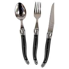 장네론 라귀올 커트러리 디너세트, 블랙, 스푼 + 포크 + 나이프, 1세트