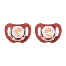 tgm 矽膠安撫奶嘴 2入, 第1階段(0~6個月)+第2階段(6~18個月), 狐狸款, 1組
