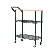 dayneeds 日需百備 輕型木頂板收納推車 60 x 90 x 30cm 3層, 黑色