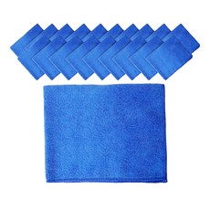 World Clean 高級經編超細纖維大型抹布, 20個, 藍色