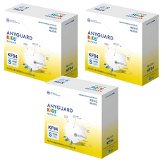 ANYGUARD KF94 黃沙防疫口罩 (小型), 50片, 3盒, 白色