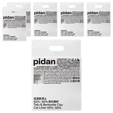 pidan 寵物貓砂 豆腐膨潤土50%:50%混合貓砂, 2.4kg, 6袋, 原味混合砂