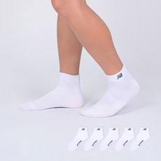 New Balance 男款基本刺繡Logo短襪 5雙
