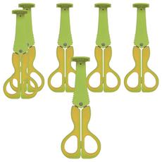 키즈미 3in1 쏠림방지 이유식 가위, 그린, 6개