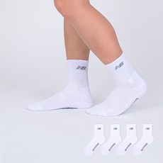 New Balance 基本款Logo中筒運動襪 4雙