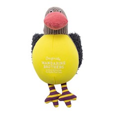 MANDARINE BROTHERS PEGGY鳥 狗狗玩具 燈芯絨布料 寵物發聲玩具, 灰色, 1個, 9 x 5 x 17cm