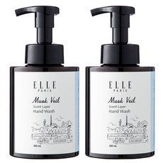 엘르 퍼퓸 버블 핸드워시 화이트머스크, 2개, 500ml