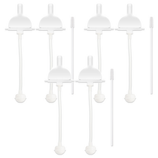 hibee Double Heart適用替換吸嘴 2入+重力球吸管 2入+吸管刷組 第1階段, 單色, 3組