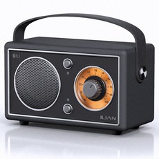 일리안 휴대용 블루투스 스피커 라디오 IS 50, BLACK