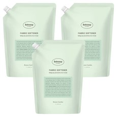 Bebesup 嬰兒用居家衣物柔軟精 微風花園香 補充包, 3個, 1L