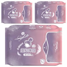 Sweetie 舒芯 超薄抑菌衛生棉 夜用型, 29cm, 7片, 3包