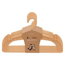 台灣製造 迪士尼浮雕兒童塑膠衣架 DN049904 295 x 175 x 5mm, 奇奇蒂蒂, 5支