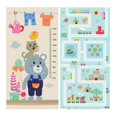 寶寶爬行墊 1.2kg, 小鳥 快樂旅行 藍色