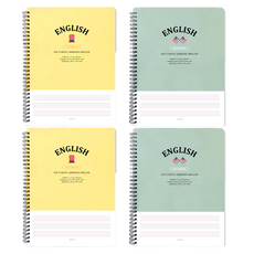 misoro 3000 英文線圈筆記本 2403, 4個, 隨機出貨