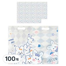 東亞PMS 手提夾鏈袋 兔子朋友, 隨機出貨, 100個