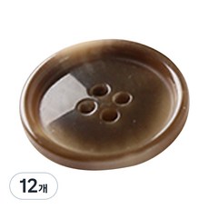 大鈕扣 Mani 鈕扣 23mm, 棕色, 12個