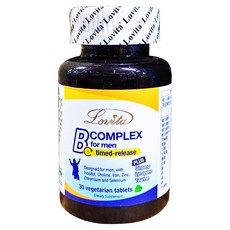 Lovita 男性緩釋型養生活力B群 素食錠, 1.2g, 30顆, 1罐