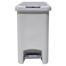 雙開垃圾桶 10L, 白灰色