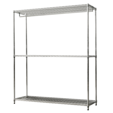 dayneeds 日需百備 荷重型插管單桿衣櫥 含防塵布套 3層, 電鍍