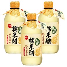 萬家香 純佳釀糯米醋 6%高濃度 100%純釀造, 450ml, 3瓶