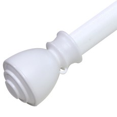 SUNDECO 玫瑰窗簾桿 25mm+調節支架, 白色（窗簾桿）