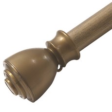 SUNDECO 玫瑰窗簾桿 25mm+調節支架, 金黑色（窗簾桿）
