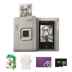 인스탁스 미니 리플레이 플러스 샌드베이지 + 필름 2개 x 20p + 케이스 샌드베이지 + 32GB메모리 + 오리진미니앨범 랜덤발송 세트, 1세트, FI044
