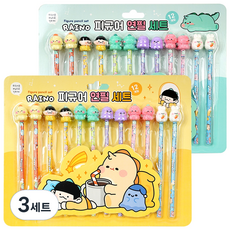 POPO FANCY 犀牛公仔鉛筆 B 12支*2種組, 3套, 混色