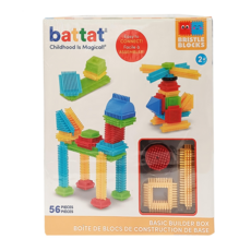 BRISTLE BLOCKS BB鬃毛積木 56塊 2歲以上, 多色, 1盒