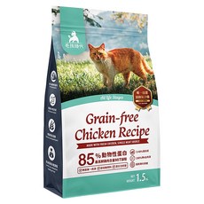 PetsTimes 毛孩時代 85%鮮雞肉無穀全貓糧, 腸胃保健, 1.5kg, 1袋