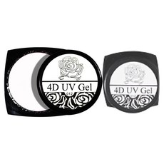 Alida 4D立體造型浮雕美甲凝膠, 白色, 2個