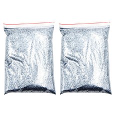 珍珠史萊姆美甲工藝大容量亮片珠光粉100g, 2個, 銀色