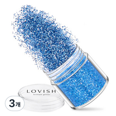 러비쉬 프리미엄 네일 글리터 10g, LVS-029 사파이어, 3개