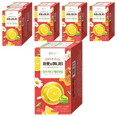 담터 프룻 허니티 유자 허니 캐모마일, 1g, 20개입, 6개