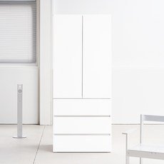 도모 아르디아 3단 서랍형 옷장 800 방문설치, 화이트