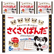 카바야 사쿠사쿠 팬더 초코 비스킷 패밀리팩, 85g, 4개