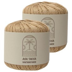 Knit Box 亞麻緹紗編織線, 504膚米色, 2個