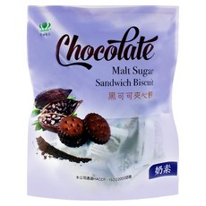 昇田食品 黑可可夾心餅, 250g, 1袋
