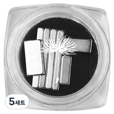 withshyan 客製化迷你美甲磁鐵7件組, 單一顏色, 5套