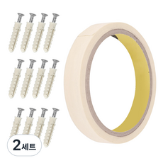 不鏽鋼螺絲片 12入+遮蔽膠帶 15m, 2組