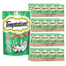 Temptations 喵愛餡 貓點心, 海鮮百匯口味, 75g, 48包