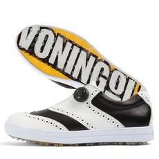 Bonin 男士天然牛皮防水口袋 Jet-Lyrex Neo-Work 雙旋鈕組合 休閒兩用高爾夫球鞋 SD016WH