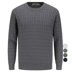 ZIOZIA 男性 Supima 麻花棉質針織衫 AEF1ER1103