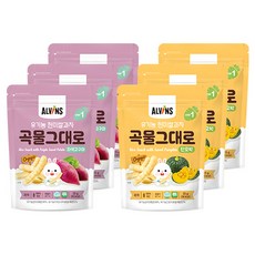 ALVINS 愛彬思 穀物糙米餅乾2入組 第1階段 25g, 紫薯口味+南瓜口味, 50g, 3組