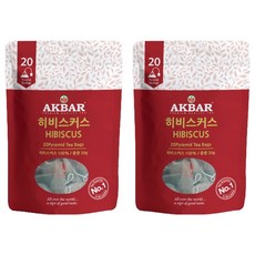 AKBAR 洛神花茶茶包, 1.5克, 20包, 2袋