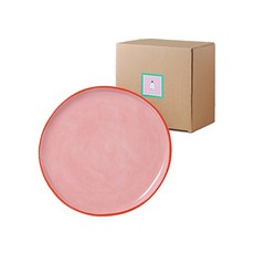 레티티아후제 앞접시, 레인보우 핑크 + 오렌지, 1개