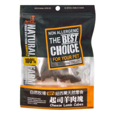 NATURAL FARM 自然牧場 起司羊肉塊 紐西蘭天然寵物零食 含礦物質 優質蛋白質 低脂低卡 香脆口感, 1包, 120g
