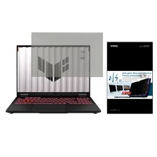 YADI 亞第 靜電吸附 16 : 10 水之鏡防窺片 ASUS TUF Gaming A16 2024 FA608WV專用 16吋, 透明色+, 1個